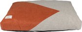 D&d maddy hondenkussen m - 90x65x11cm beige/oranje