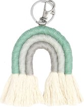 STUDIO Ivana van der Ende - sleutelhanger regenboog - macramé tashanger - kleur 002