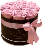 Flowerbox Longlife Rozen - Soft Pink - Klein Zwart