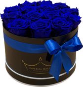 Flowerbox Longlife Rozen - Royal Blue - Middel Zwart