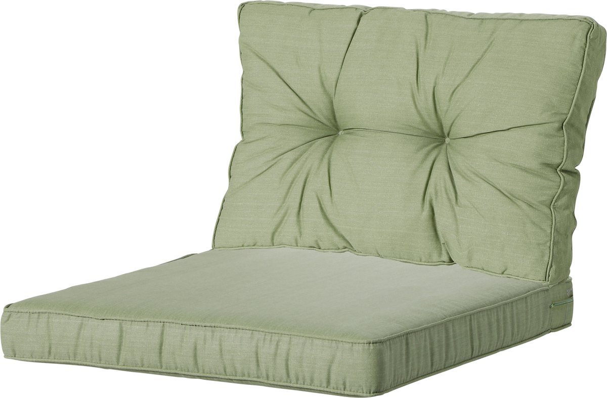 Madison Luxe/Florance Loungekussens in Basic Green, 73x73 + 73x43cm, by Madison.