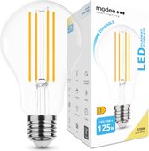 Modee Lighting - LED Filament Lamp dimbaar - E27 A70 15W - vervangt 125W - 2700K warm wit licht