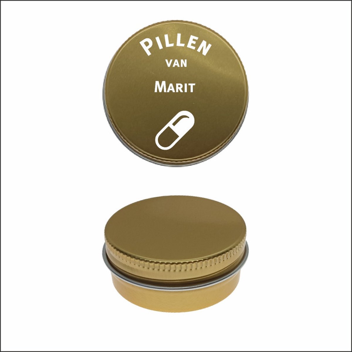 Goedkoopste Pillen Blikje Met Naam Gravering - Marit
