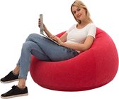 Homesse Lounge Stoel - Opblaasbare stoel - Bean Bag - Kamperen - Relaxen - Praktisch - Verhoogde Rugleuning - Rood