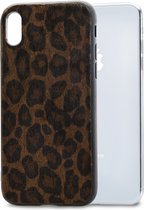 Apple iPhone Xs Max Hoesje - Mobilize - Gelly Serie - TPU Backcover - Dark Brown Leopard - Hoesje Geschikt Voor Apple iPhone Xs Max