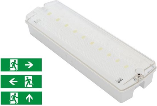 LED Opbouw appareil d'éclairage d' urgence 4w, 280 Lumen, IP65, avec  indication de la