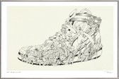 JUNIQE - Poster met kunststof lijst Nike Vandal Vintage -13x18 /Bruin