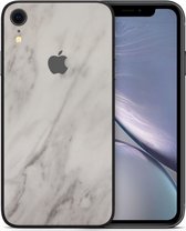 dskinz Telefoonsticker Back Skin for Apple iPhone XR White Marble