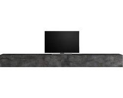 Zwevend Tv-meubel Tesla 276 cm breed in Oxid