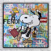 ✅ UNIEK 1 van de 10 - Luxify 87 - Kunstwerk Canvas 100x100 cm - groot - Print op Canvas schilderij - CUSTOM LUXURY WALL ART - FILM ART - CUSTOM WALL ART - CUSTOM DESIGN - (Wanddecoratie woonk