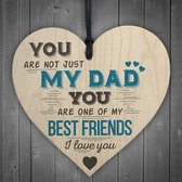 Houten hanger 10x10 cm “Not just my dad”