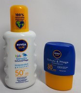 Nivea Sun - Zonnespray Kids - SPF 50+ - Extra Waterproof - Sensitive - 200 ml - Met GRATIS 50 ml SPF 30