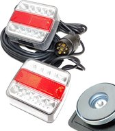 14 LEDS Magneet Verlichting set voor aanhanger of fietsdrager met 12M kabel
