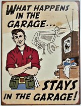 2D Metalen wandbord "Garage" 33x25cm