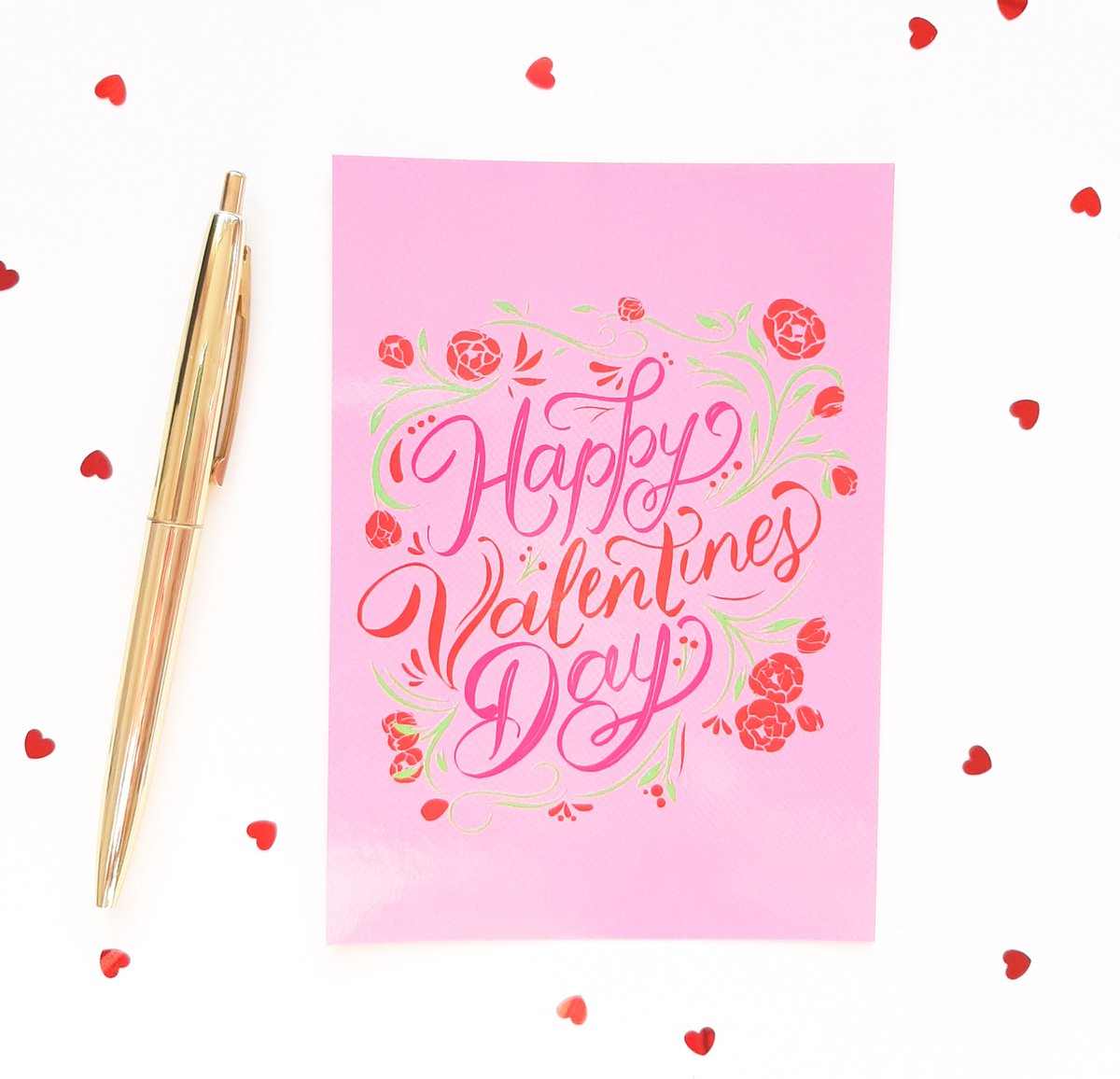 Kaart A6 ''happy valentines day'' valentijn, valentines day, liefde, vriendschap, wenskaart