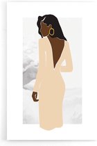 Walljar - Dress Back - Muurdecoratie - Poster