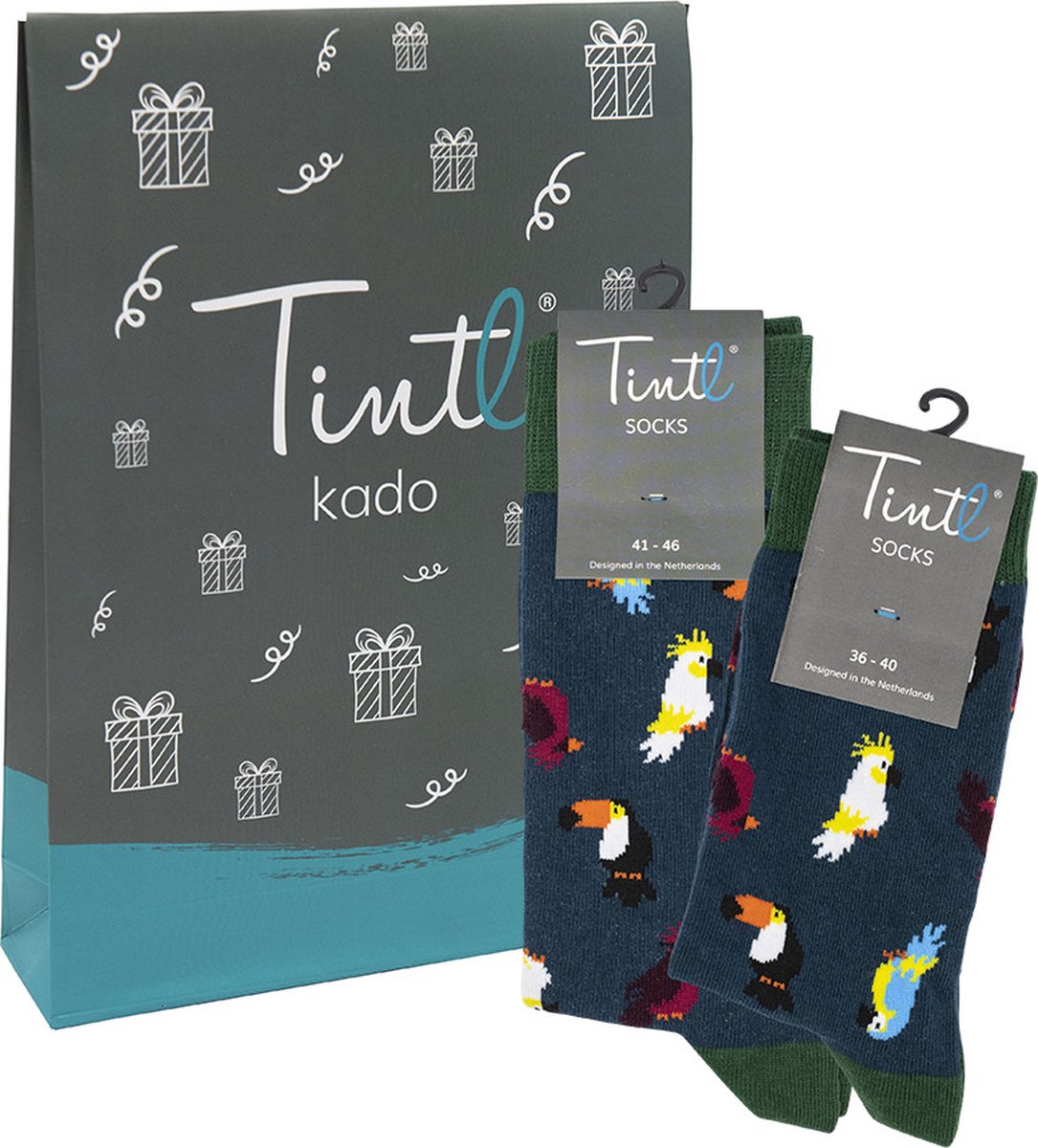 Tintl socks geschenkset unisex sokken | Twinning - birds (maat 36-40 &41-46)