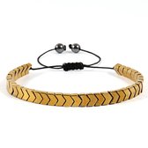 Armband met Pijl Patroon - Goud kleurig - Chevron - Armband Mannen - Armband Heren - Armband Dames - Valentijnsdag voor Mannen - Valentijn Cadeautje voor Hem - Valentijn Cadeautje