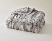 Plaids Cocooning - fleece deken - plaid - Wolf - bruin- Superzachte fleece - 200 cm x 150 cm