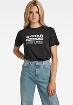 G-Star RAW T-shirt Originals Label R T Wmn D19953 4107 Black Dames Maat - M