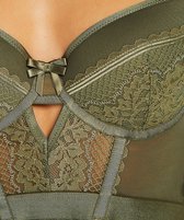 Hunkemöller Dames Lingerie Voorgevormde longline beugel bh Malika - Groen - maat F75