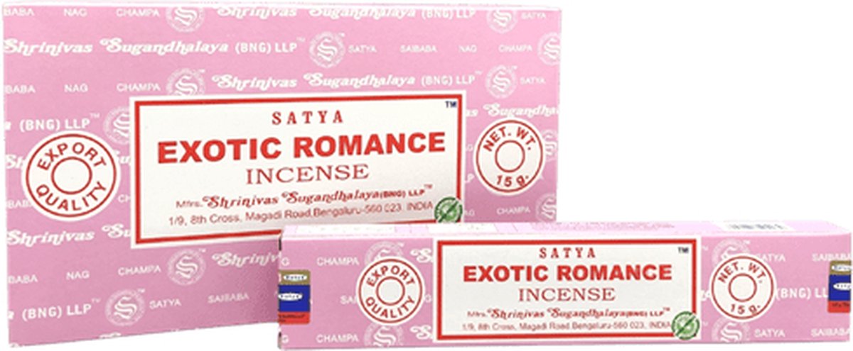 Satya Exotic Romance wierook (12 pakjes van 15 gram)
