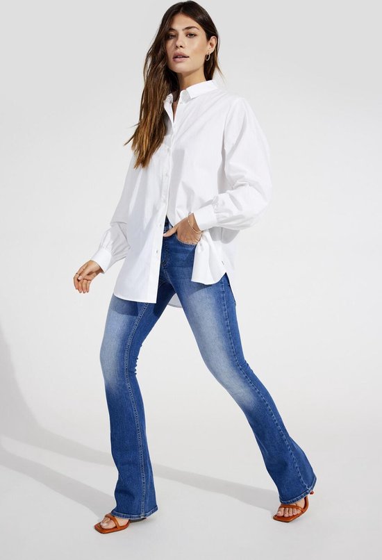Only ONLBLUSH LIFE MID FLARED dames jeans blauw 25096