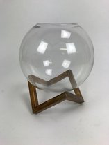 Ball Clear with stand 20x20x23 cm Blue Gold