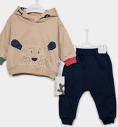 Baby kleding set zachte broek en trui | blauw bruin | maat 68