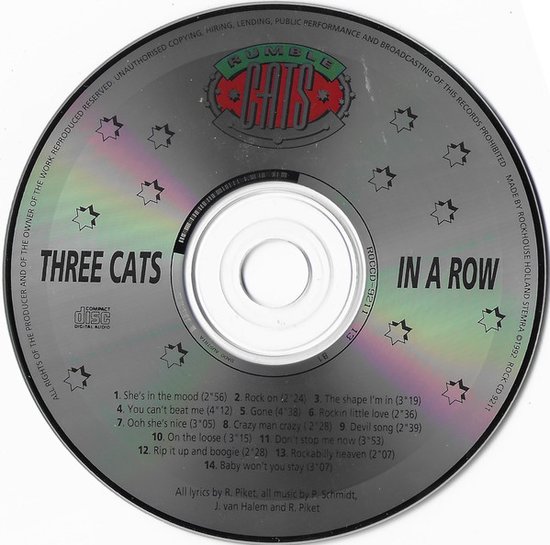 Three Cats In A Row - Cd album
