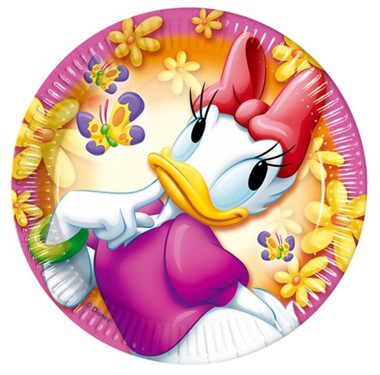 Assiette de Fête en papier marguerite Disney (8 pièces) 19,5 cm / licence Disney