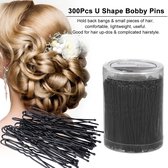 Hair Pins - Haarpin (200 Stuks) - Bobby Pin Zwart, Maat (L) | Haar Styling hulpstuk - haarclip tool - Spiraal Volume creatie - haarspeld - Haarschuifje - Bobby Pin