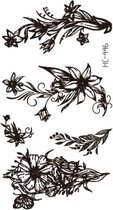 Temporary tattoo | tijdelijke tattoo | fake tattoo | bloemen | 105 x 60 mm