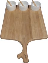 CuisinU Borrelplank set met Tapas Schaaltjes en Lepeltjes - Bamboe - Tapasplank
