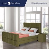 Luna Bedden - Boxspring Skye - 200x200 Compleet Groen 12 Vakken Bed