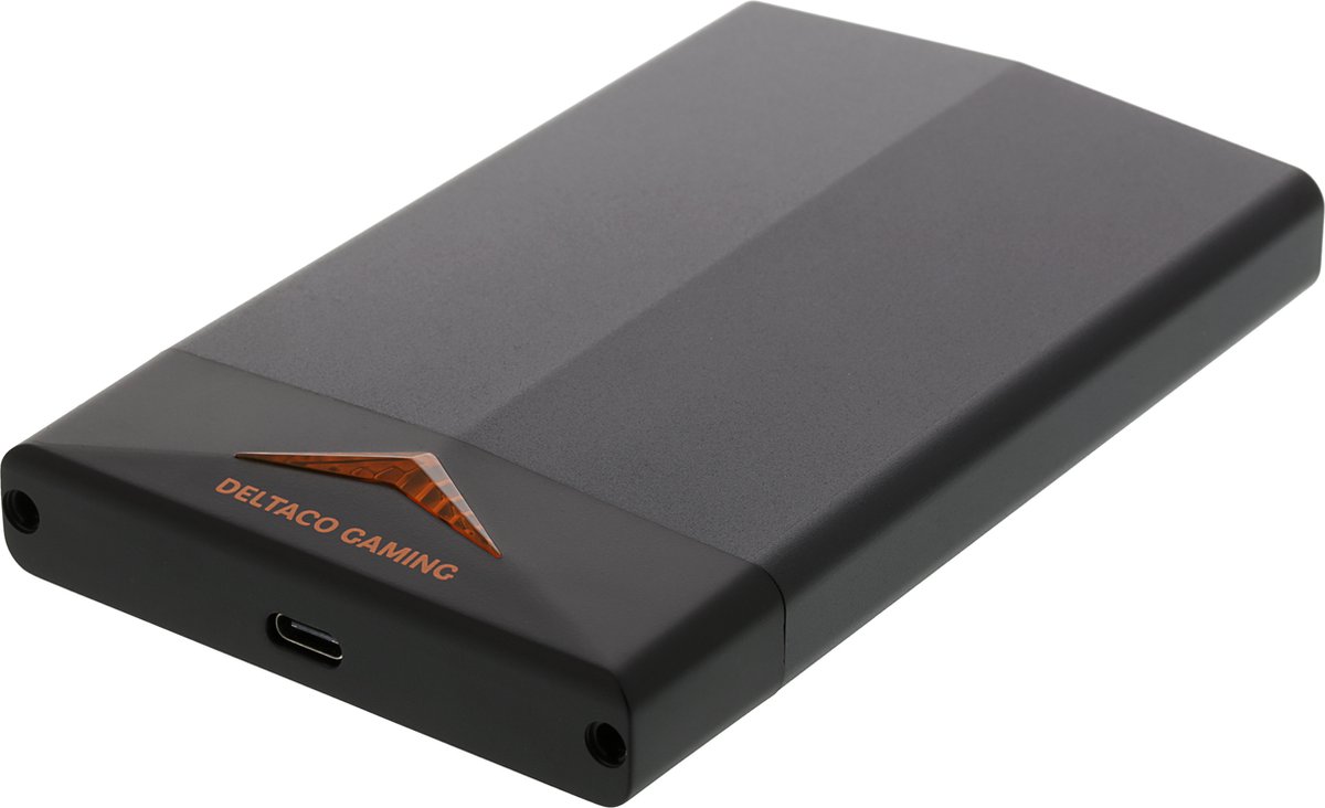 Deltaco - 2.5 inch SATA HDD Behuizing - Max 2TB HDD - USB-C 3.1 - Zwart