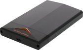 DELTACO GAMING GAM-091, USB-C 3.1 Gen 2 Behuizing voor 2.5 "SATA / SSD-behuizing, Max 2TB HDD, oranje LED, zwart