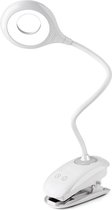 Thuys Flexibele Bureaulamp - LED Bureaulamp - Bureauverlichting - Telefoon opladen - Witte Bureaulamp - Design verlichting