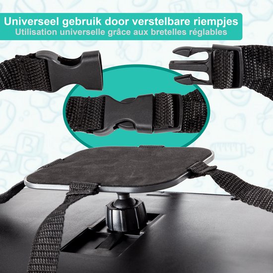 Autospiegel baby - verstelbare spiegel hoofdsteun autostoel achterbank - veiligheidsspiegel - baby en kids - 19 x 30cm - 360 graden draaibaar - zwart van A3 Baby & Kids — afbeelding 5