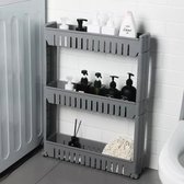 Mypoint Badkamer/ Keuken Trolley Opbergrek - Keukentrolley - Keukenrek - Badkamerrek - Keukentrolley - met 3 niveaus - Keukenwagen - wc kastje - toiletmeubel - Ruimtebesparende Badkamerplank 