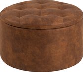 Smuk Poef met Opbergruimte Ø 60 cm Feyre Cognac