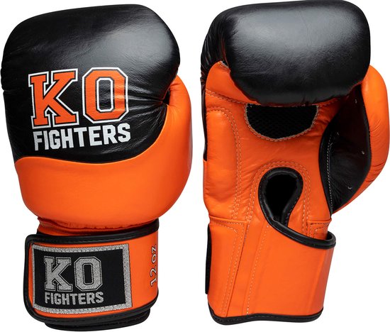 KO Fighters - Bokshandschoenen - Kickboks Handschoenen - Kickboks - Boksen - Power Punch - Oranje - 12oz