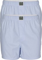 Björn Borg wijde boxershorts (2-pack) - lichtblauw met wit gestreept -  Maat: L