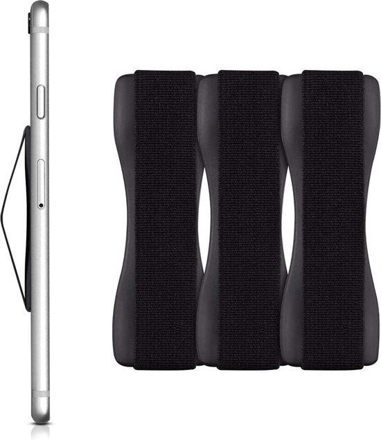 Elastische Vinger Sling Grip Universele Smartphone / Tablet Houder - Zwart