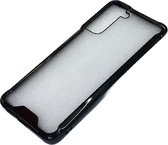 Samsung Galaxy A21 Transparant met zwart randen achterkant hoesje