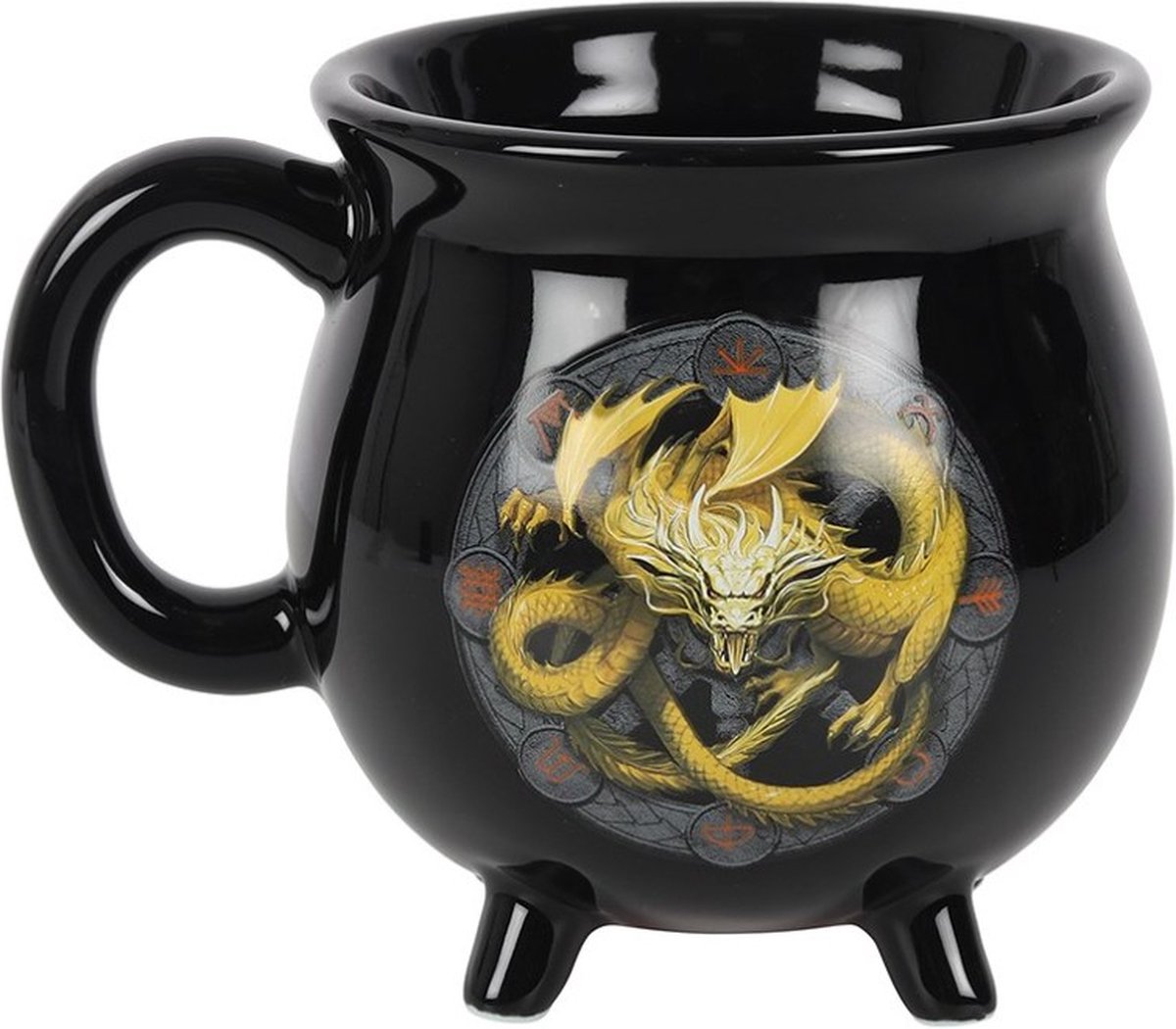 Anne Stokes - Year of the Magical Dragon - Mok/beker Imbolc Color Changing Cauldron - Zwart/Multicolor