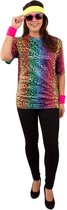 Fout T-Shirt Neon Panterprint Volwassenen - Maat XL