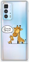 Trendy Telefoonhoesjes Motorola Edge 20 Pro Smartphone Hoesje Doorzichtig Giraffe