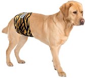Couche pour chien - Lavable - Imprimé tigre - Taille L - Réglable 51-64 cm - La solution pour les pertes d'urine et l'incontinence indésirables