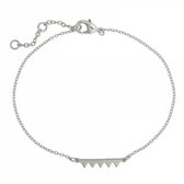 Yehwang zilverkleurige armband - zaag - zilver - minimalistisch